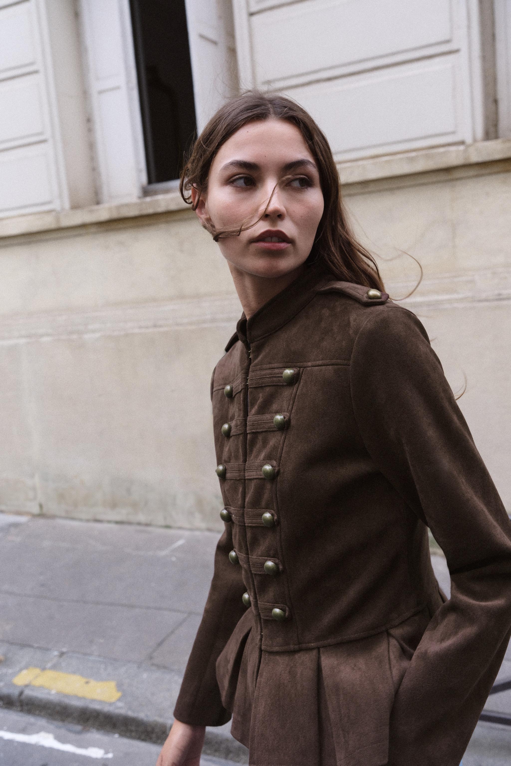 PEPLUM BUTTON JACKET